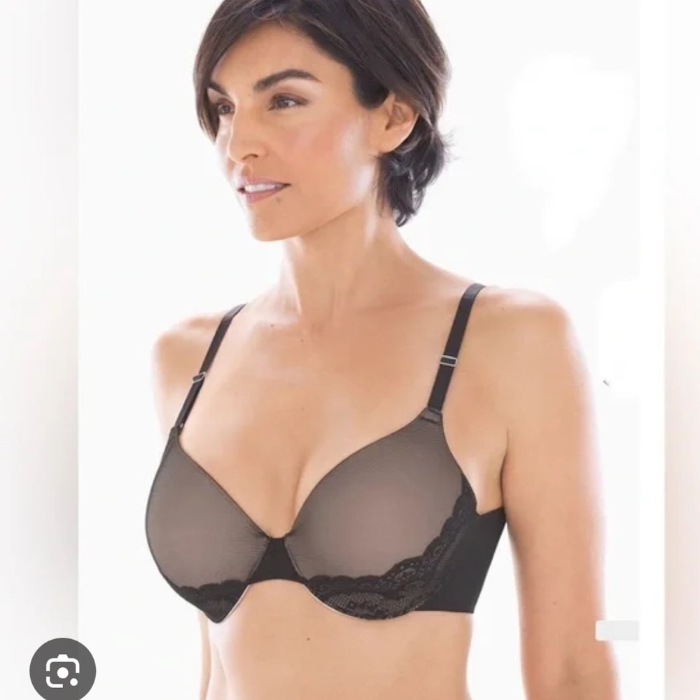 Soma Vanishing Back FC Bra w/ Mesh Lace Trim. Size 34D